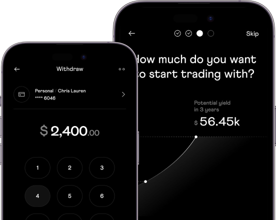 Novar Trade mobile app on a smartphone